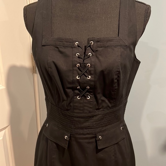 White, House, Black Market, Black summer dress. Size 6. - Picture 2 of 3